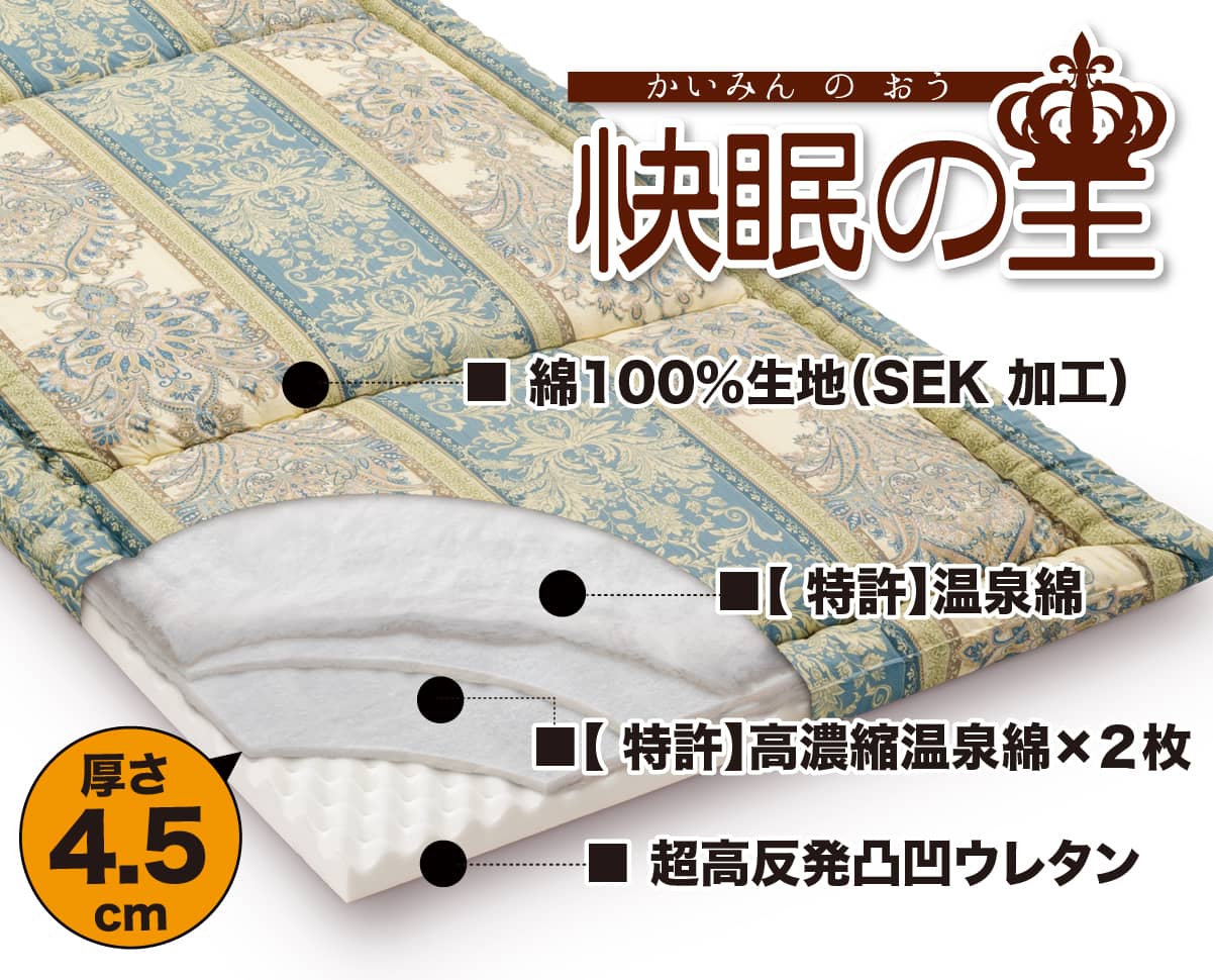 ３週間無料お試しトライアル　敷布団「快眠の王」